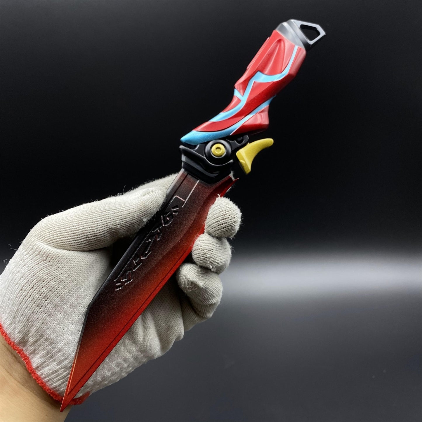 Valo Galaxy Holo Meridian Knife Metal Dull Blade Prop For Collection