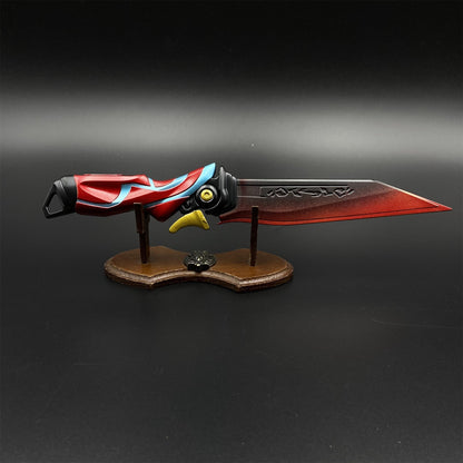 Valo Galaxy Holo Meridian Knife Metal Dull Blade Prop For Collection