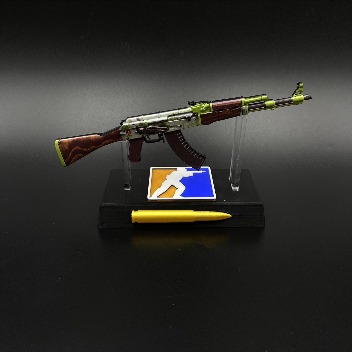 Hot Game CS2 AK‑47 Hydroponic Skin Camouflage Mini Metal Replica