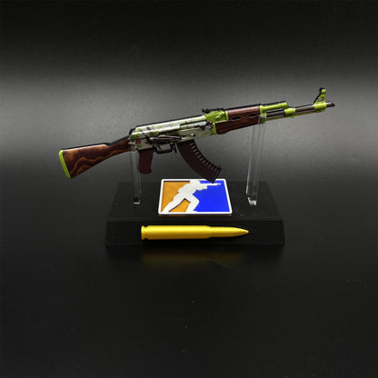 Hot Game CS2 AK‑47 Hydroponic Skin Camouflage Mini Metal Replica