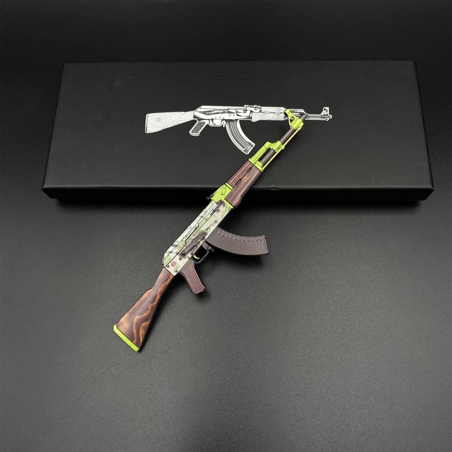 Hot Game CS2 AK‑47 Hydroponic Skin Camouflage Mini Metal Replica