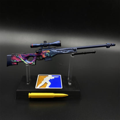 Hot Game CS2 Tiny Gun Hyper Beast AWP Metal Replica Game Prop Collectible