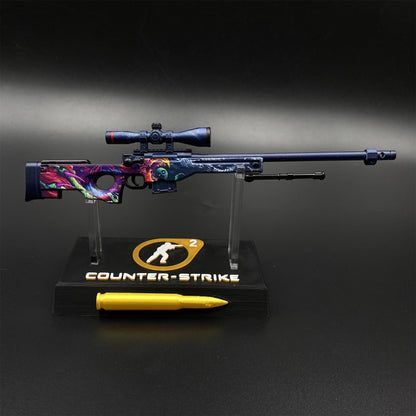 Hot Game CS2 Tiny Gun Hyper Beast AWP Metal Replica Game Prop Collectible