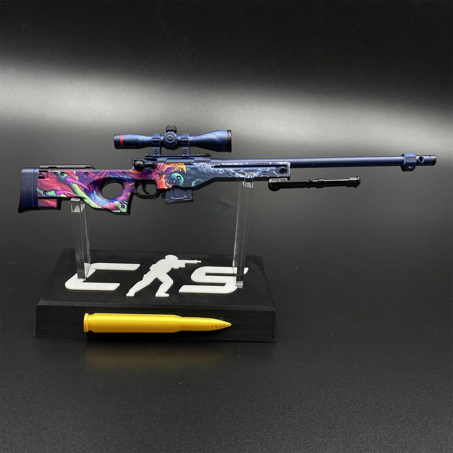 Hot Game CS2 Tiny Gun Hyper Beast AWP Metal Replica Game Prop Collectible