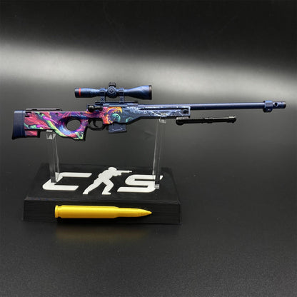 Hot Game CS2 Tiny Gun Hyper Beast AWP Metal Replica Game Prop Collectible