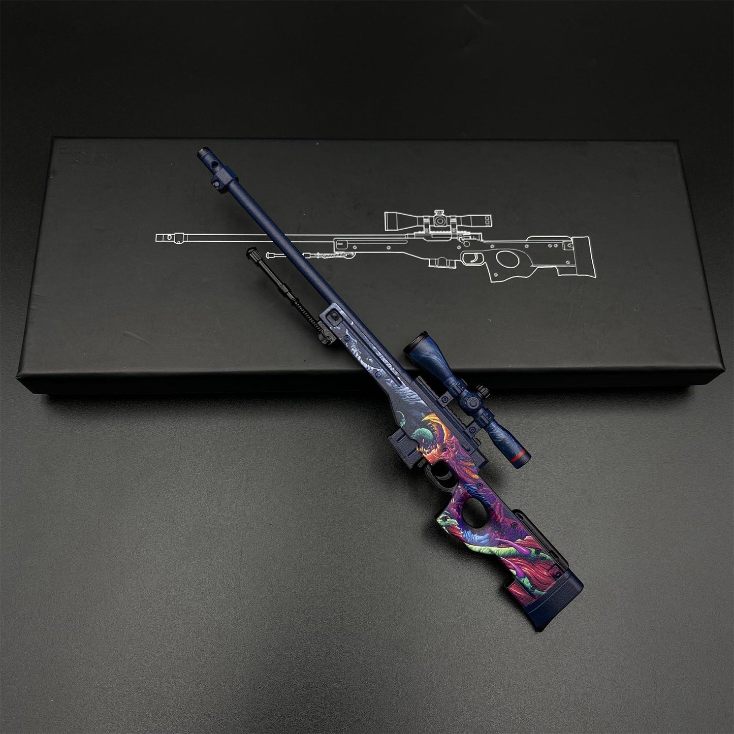 Hot Game CS2 Tiny Gun Hyper Beast AWP Metal Replica Game Prop Collectible