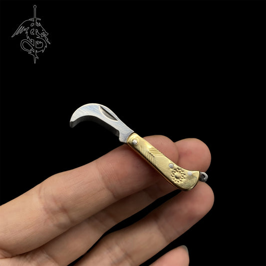 Mini Brass Handle EDC Tool Knife