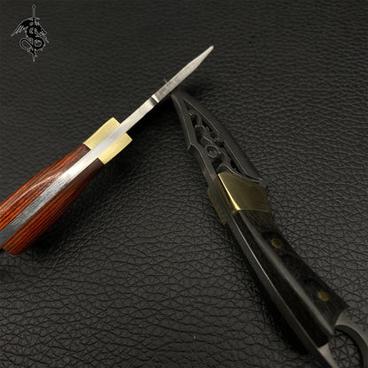 High-End Wood Handle Mini EDC Tool Knife