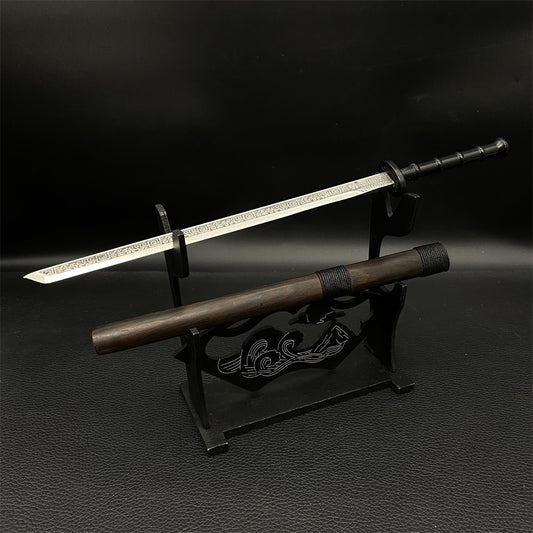 High-End Steel Ancient Chinese Tang Sword Display Art