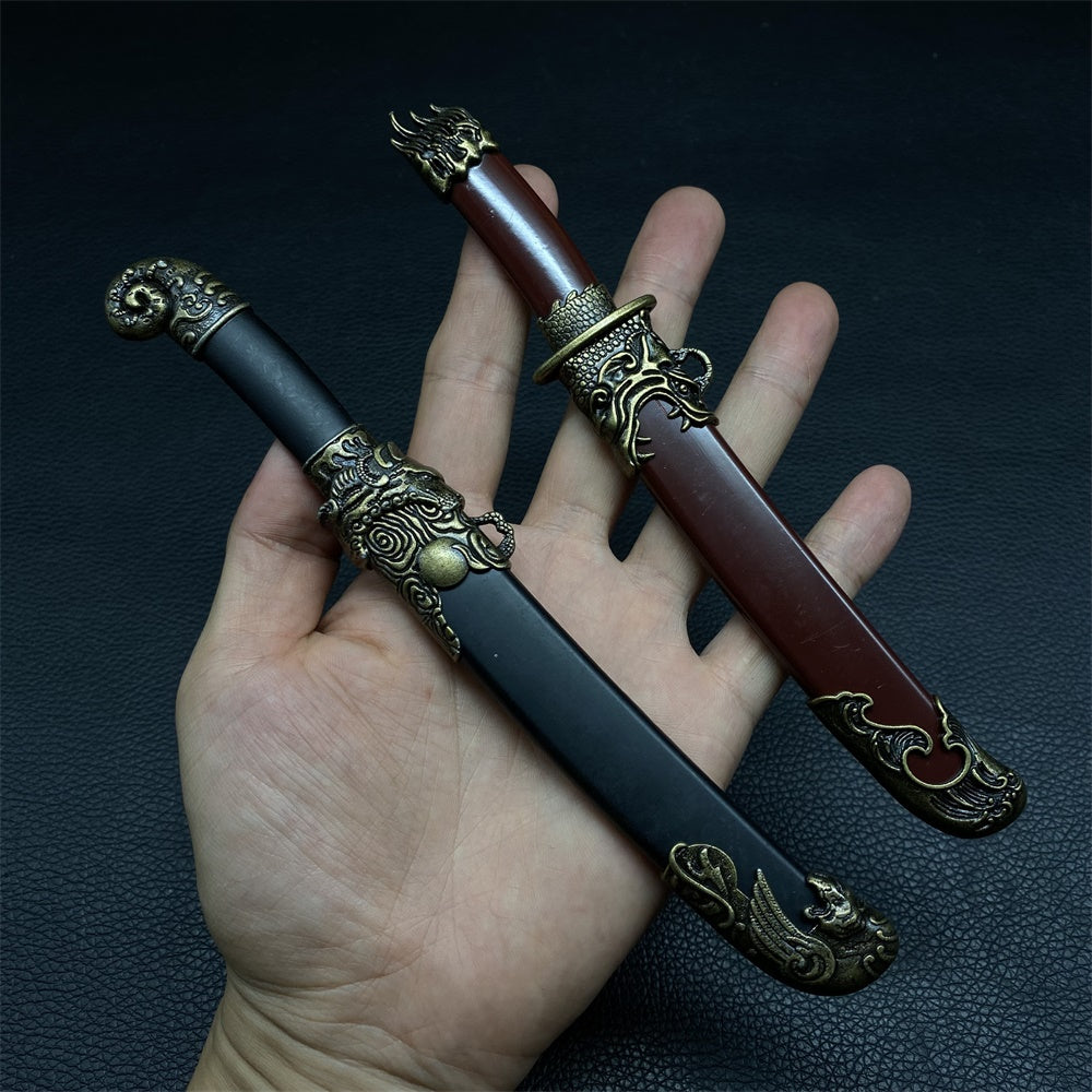 Dragon and Tiger Double Blade Metal Craft