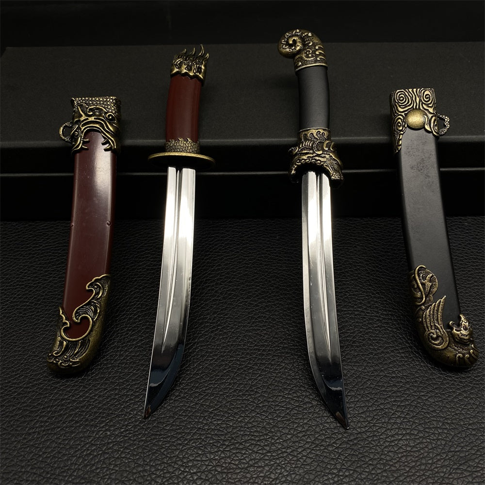 Dragon and Tiger Double Blade Metal Craft