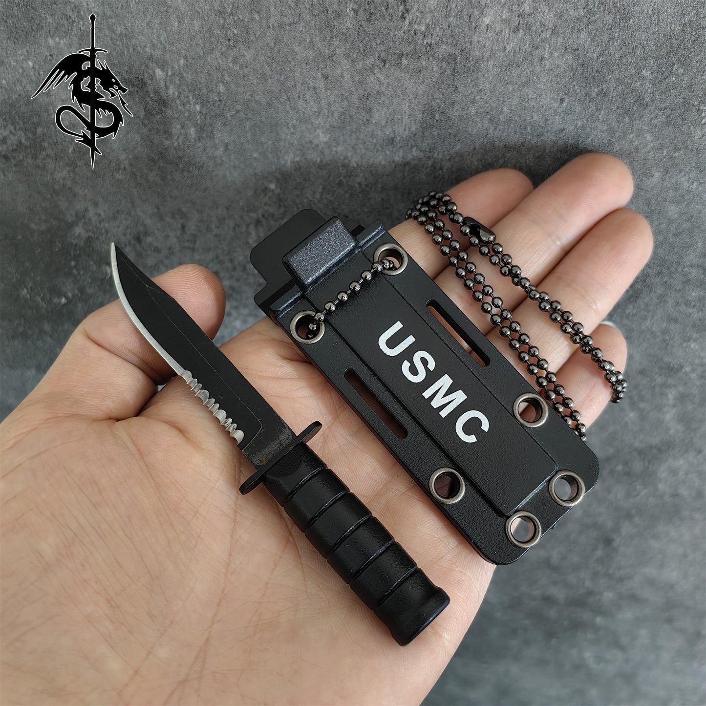 M9 Knife Mini Scale M9 Multi-purpose Knife Portable EDC Pendant 