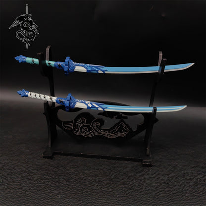 Dual Katana Miniature Figure Weapon