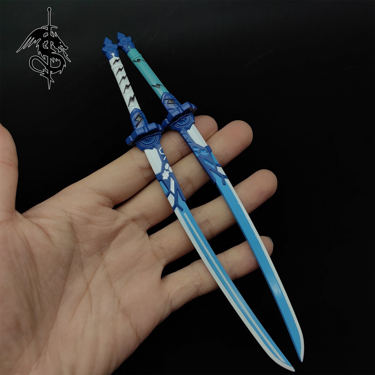 Dual Katana Miniature Figure Weapon