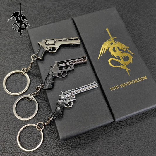 Tiny Gun Keychain Military Hobby Backpack Pendant Gift