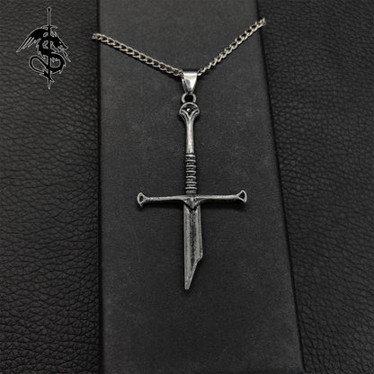 Narsil Holy Sword Pendant Middle Age Broken Holy Sword Necklace
