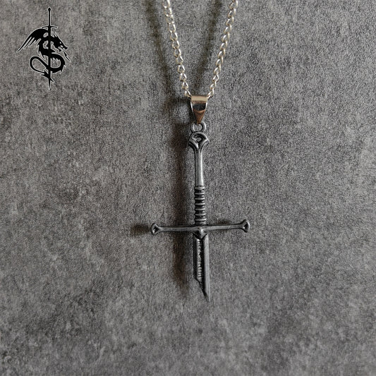 Narsil Holy Sword Pendant Middle Age Broken Holy Sword Necklace