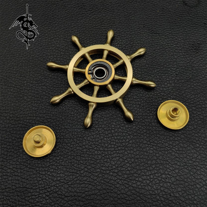 Brass Rotating Rudder Toy Fingertip Spinner