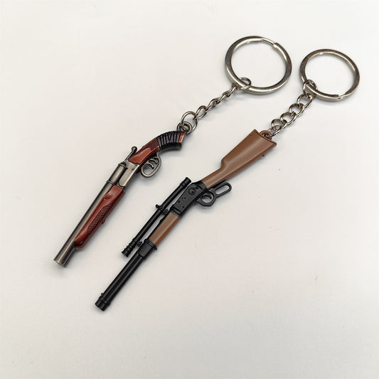Tiny Double Barrel Shotgun Win 1894 Keychain 2 In 1 Pack USA Stock
