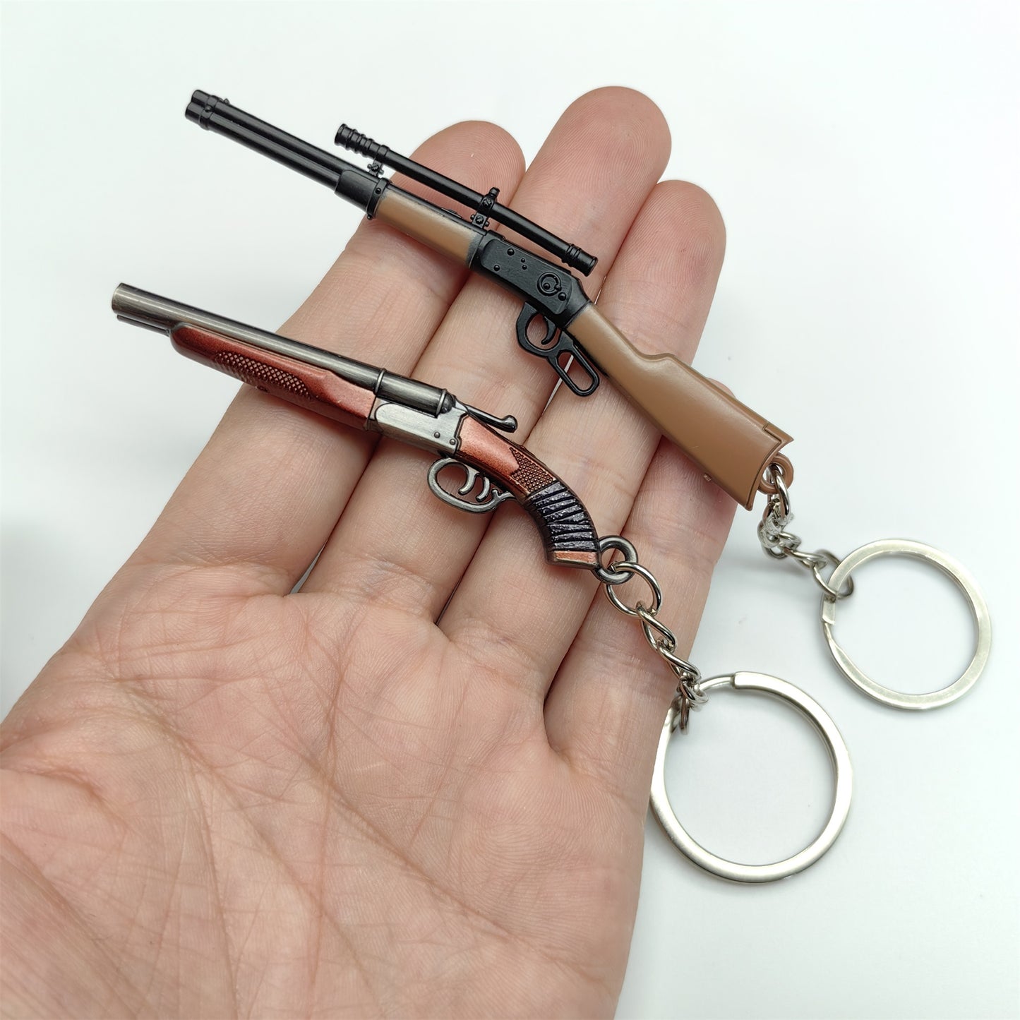 Tiny Double Barrel Shotgun Win 1894 Keychain 2 In 1 Pack USA Stock