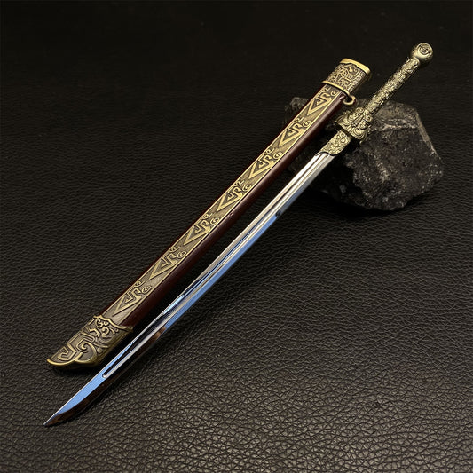 Ancient Chinese Rune Sword Metal Mini Replica