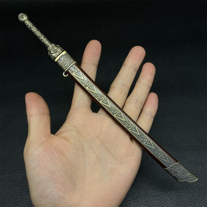 Ancient Chinese Rune Sword Metal Mini Replica