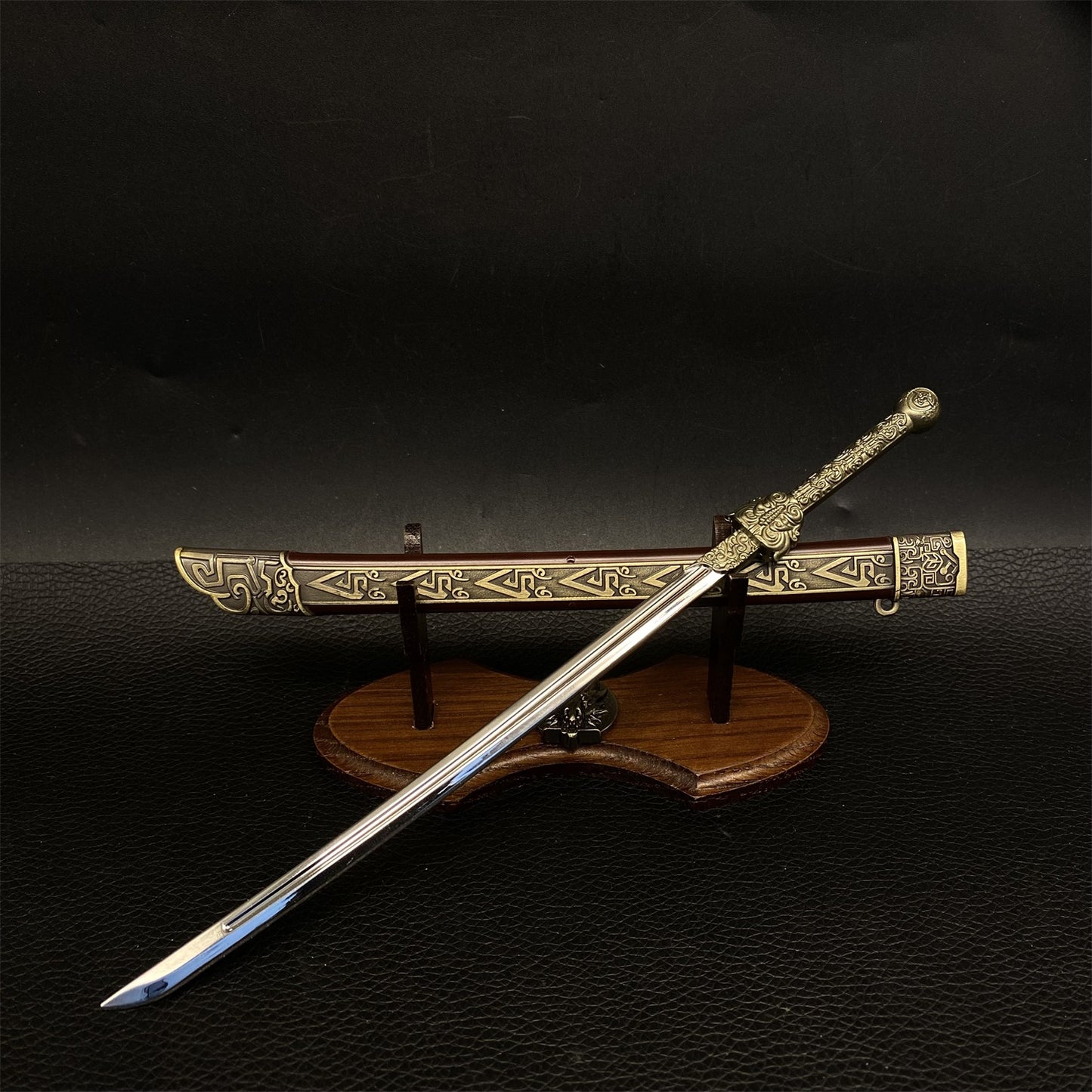 Ancient Chinese Rune Sword Metal Mini Replica