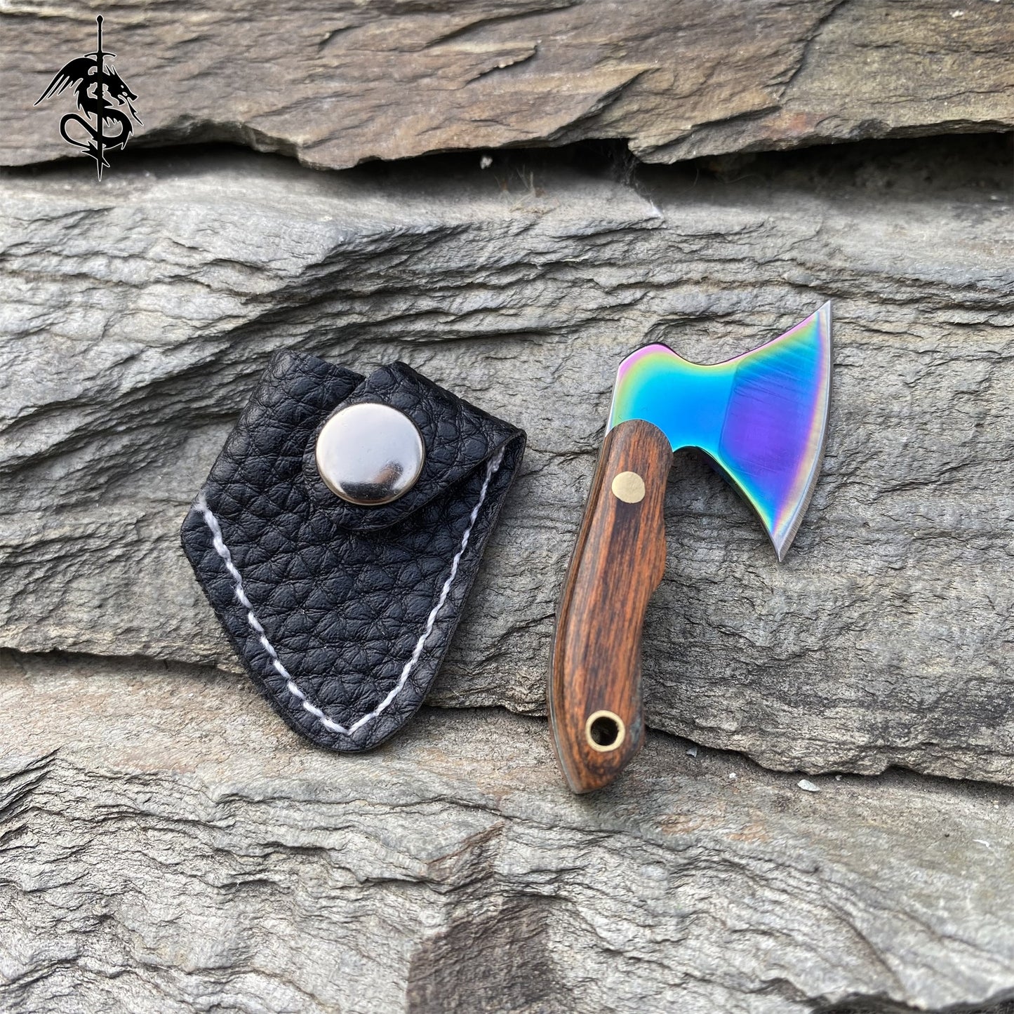 Wooden Handle Mini Axe EDC Sharp Outdoor Tool