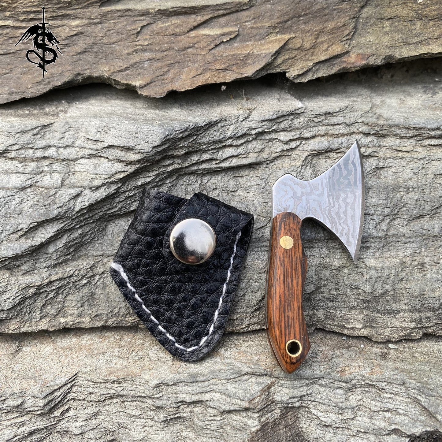 Wooden Handle Mini Axe EDC Sharp Outdoor Tool