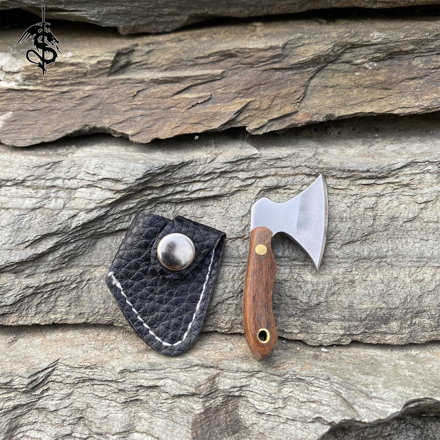 Wooden Handle Mini Axe EDC Sharp Outdoor Tool