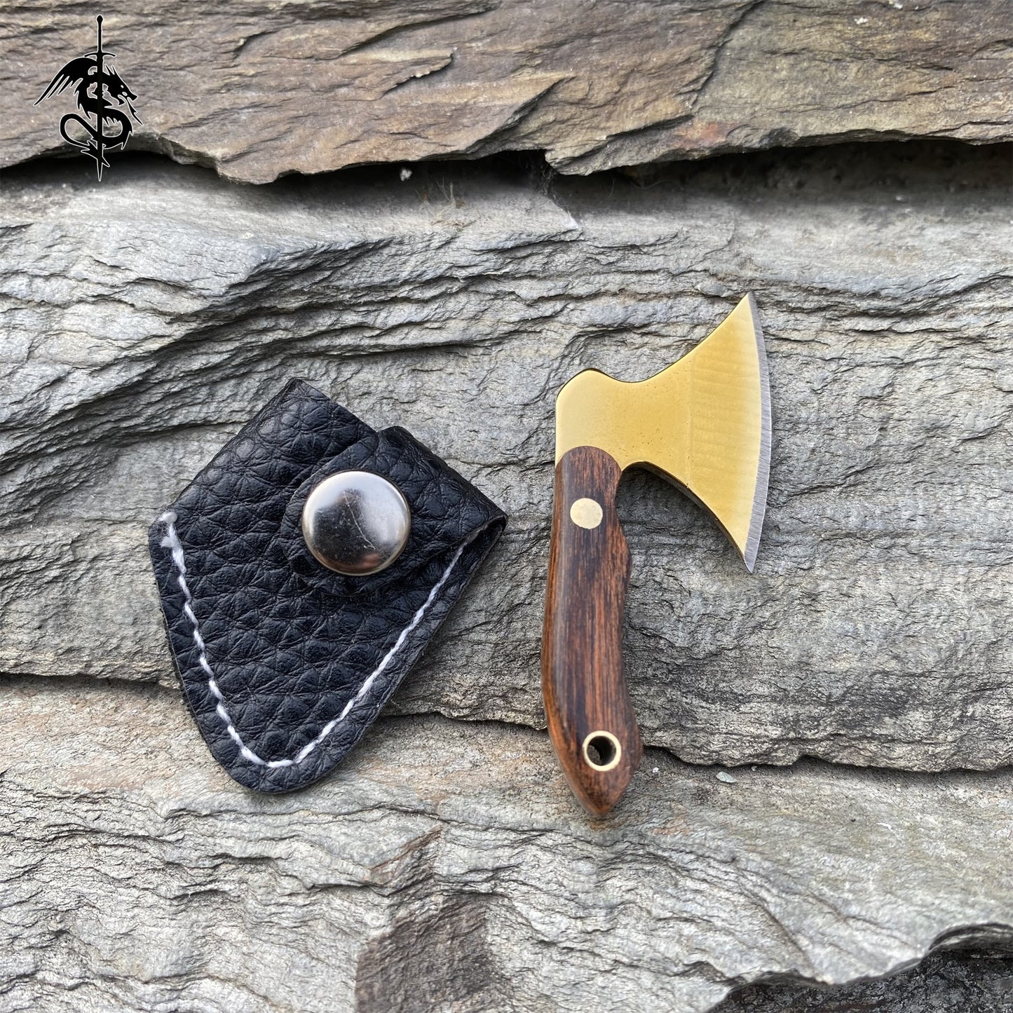 Wooden Handle Mini Axe EDC Sharp Outdoor Tool