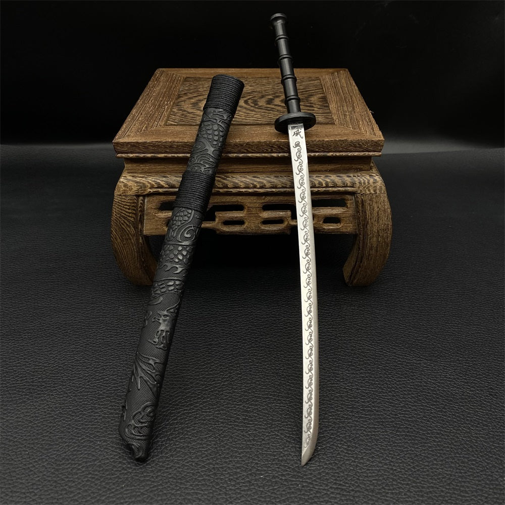 Hand-Forged Mini QiJia Sword Sharp Blade Tiny Katana