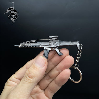 Metal XM8 Gun Keychains Backpack Decor 2 Colors Options