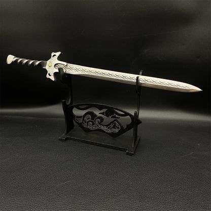 Hand-Forged Steel Weapon Axe Sword Trident Miniature Set