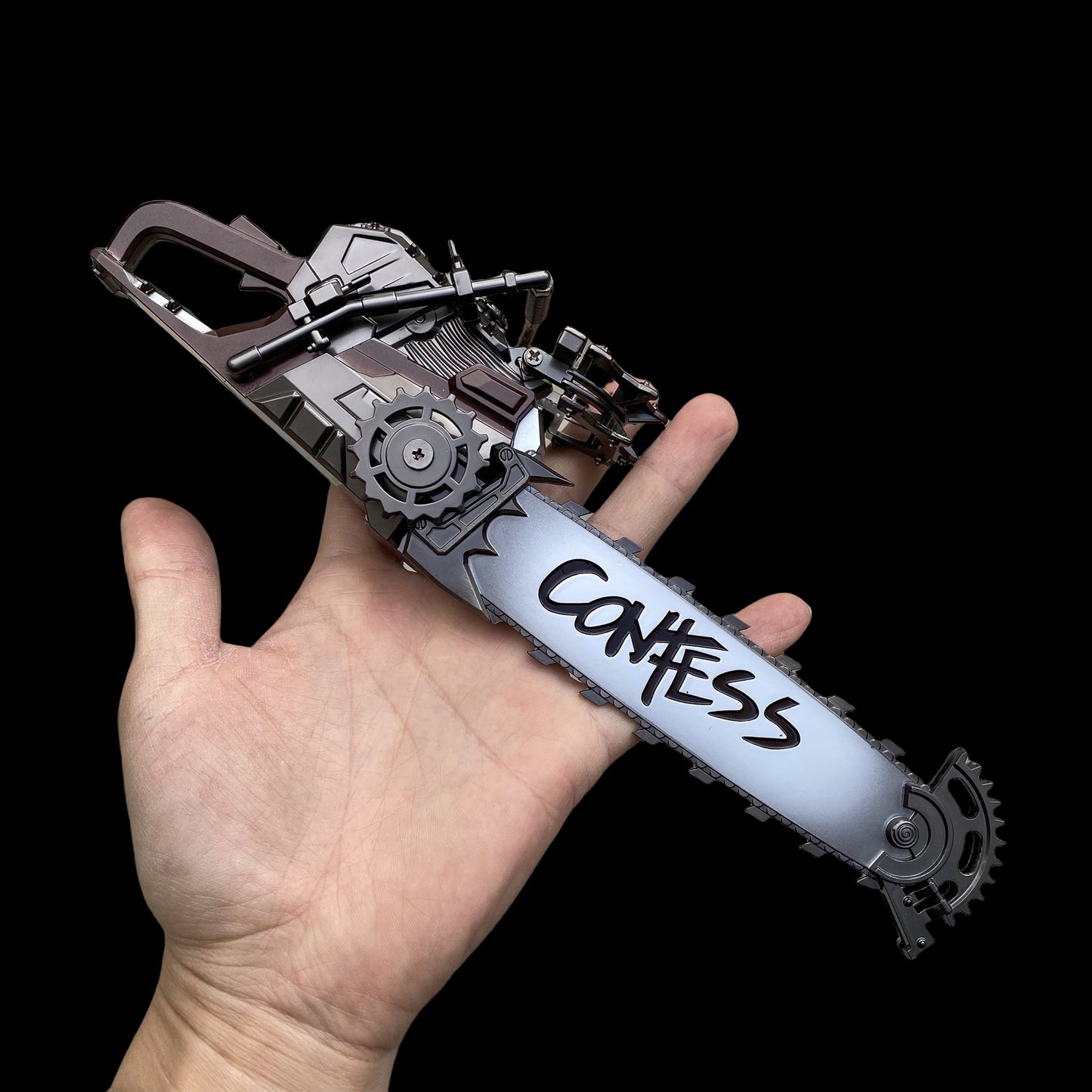 DF Game 25CM Two Handed Chainsaw Weapon Metal Replica