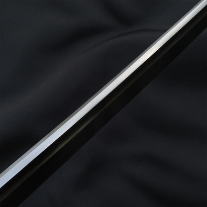 Vintage Military Officer Katana Samurai Sword, Green Leather Texture Saya Collectible Display Replica