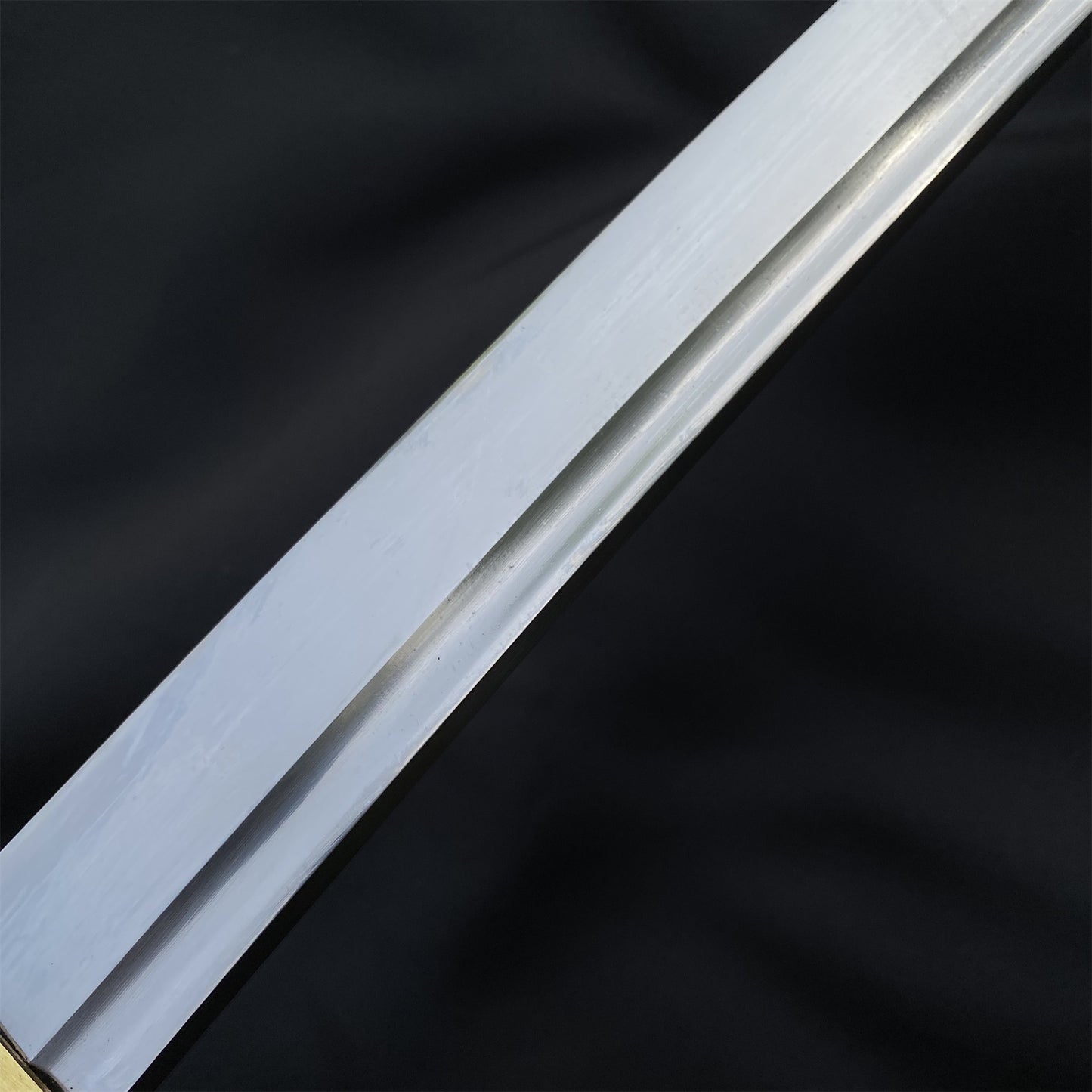 Vintage Military Officer Katana Samurai Sword, Green Leather Texture Saya Collectible Display Replica