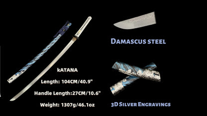Jin Sakai Katana & Tanto Set-Damascus Steel Special Edition