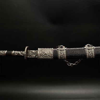 Ancient Chinese Kangxi Emperor's Sword 11.8 '' Metal Replica