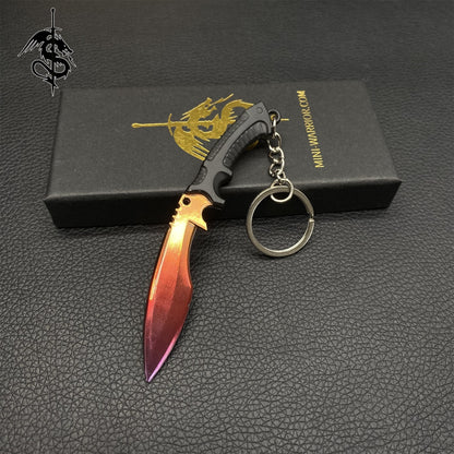 Gamma Fade Skin Mini Kukri Knife Keychain