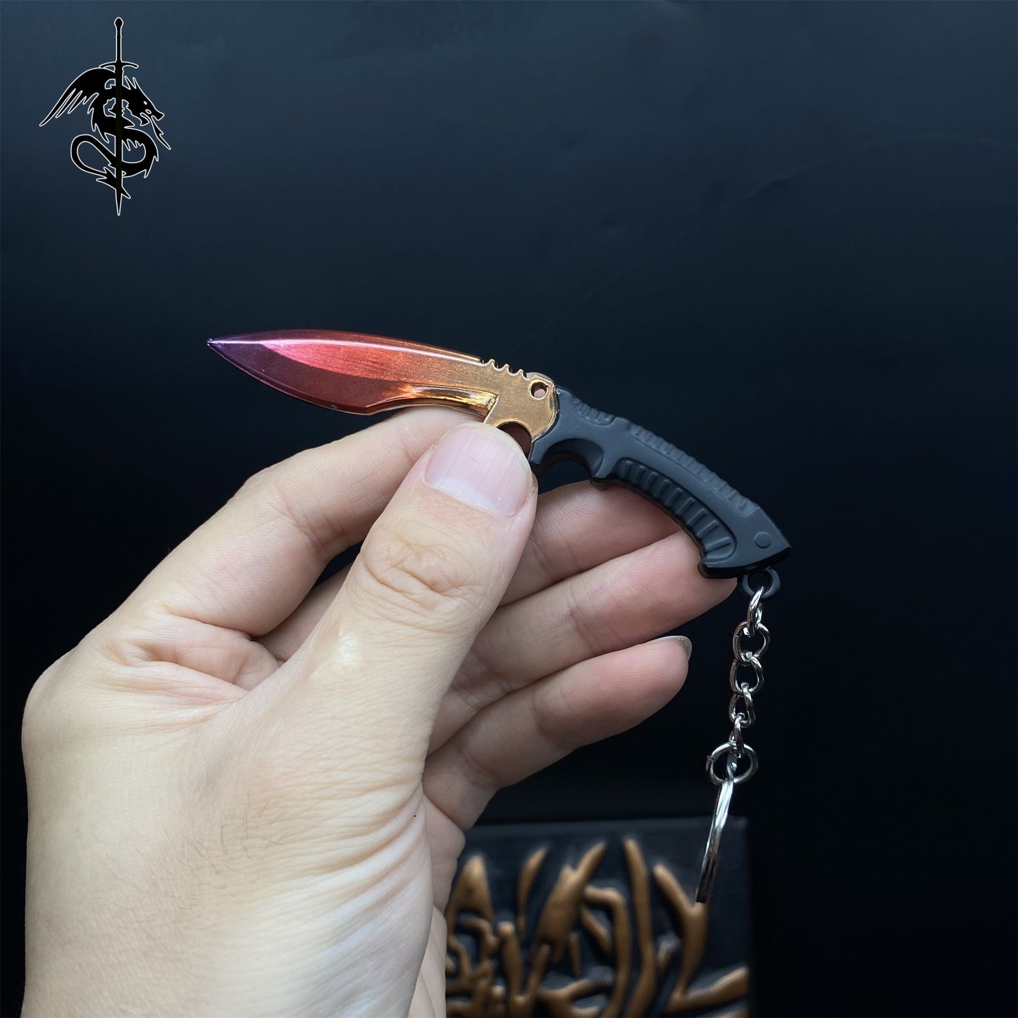 Gamma Fade Skin Mini Kukri Knife Keychain