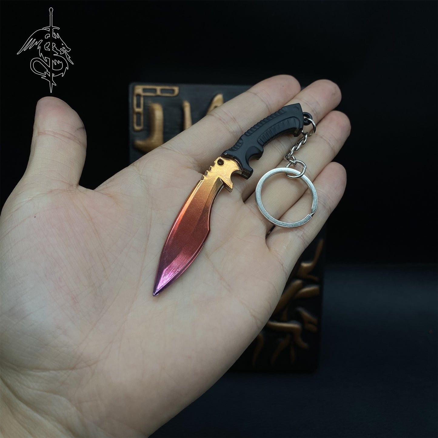 Gamma Fade Skin Mini Kukri Knife Keychain