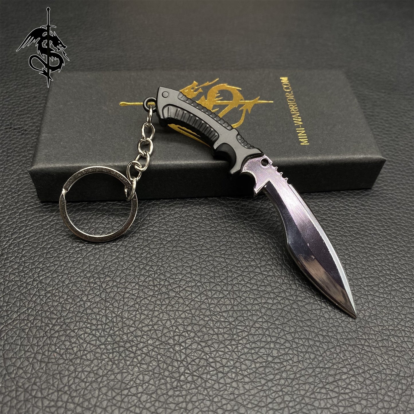 Gamma Scorched Skin Mini Kukri Knife Keychain