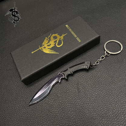 Gamma Scorched Skin Mini Kukri Knife Keychain