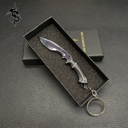 Gamma Scorched Skin Mini Kukri Knife Keychain