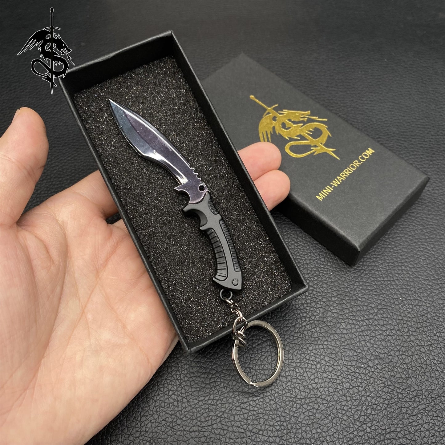 Gamma Scorched Skin Mini Kukri Knife Keychain