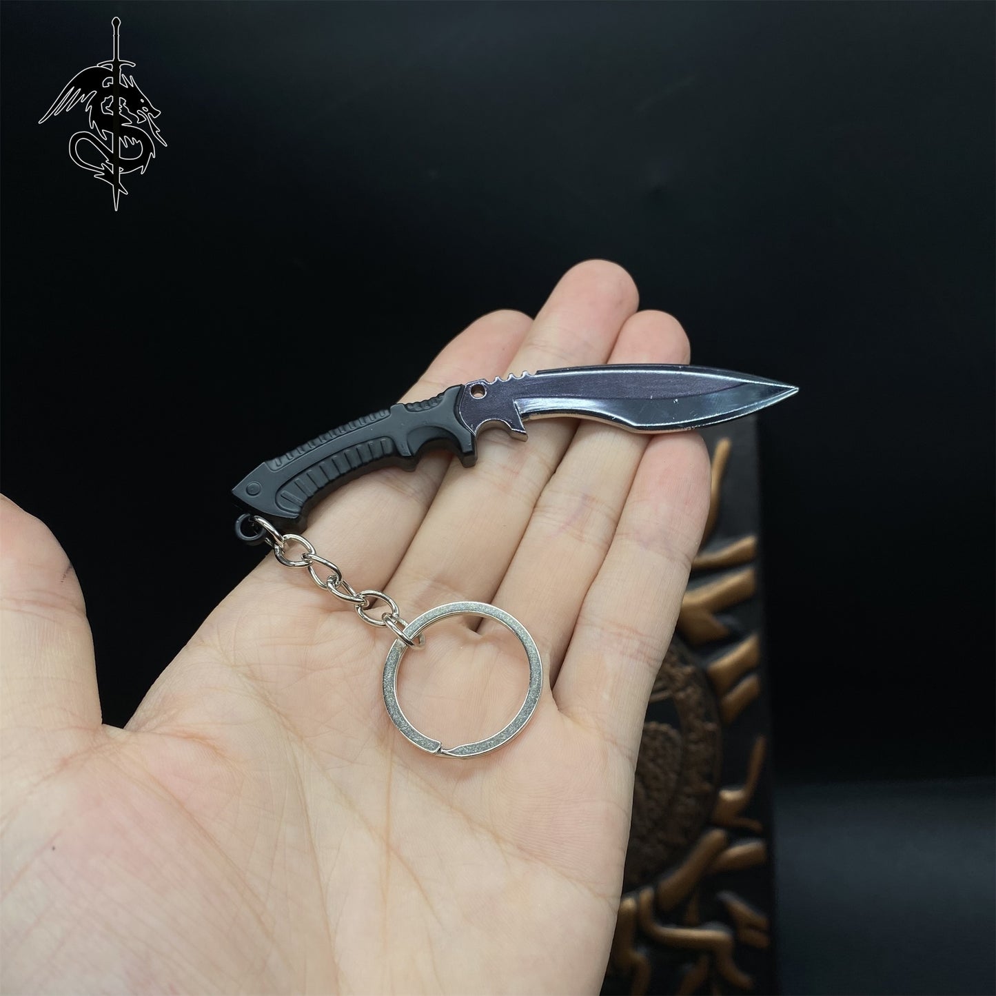 Gamma Scorched Skin Mini Kukri Knife Keychain