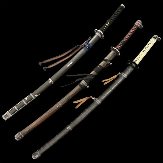 Life-Size Katana Set: Kusabimaru, Gracious Gift of Tears, Black Mortal Blade