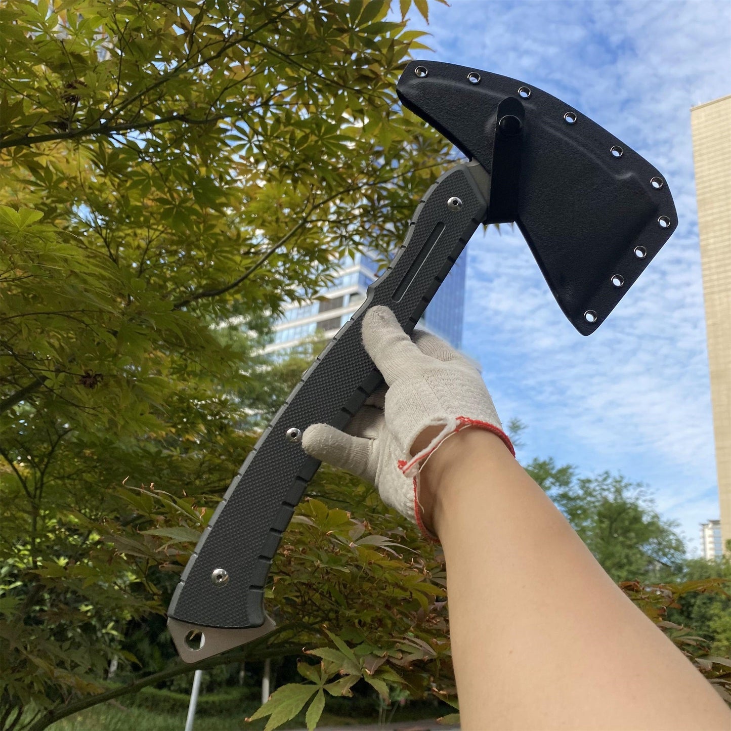 40CM / 15.7" 8Cr Steel Re9 Leon Hatchet Leon Axe Full Tang Camping Axe For Collection