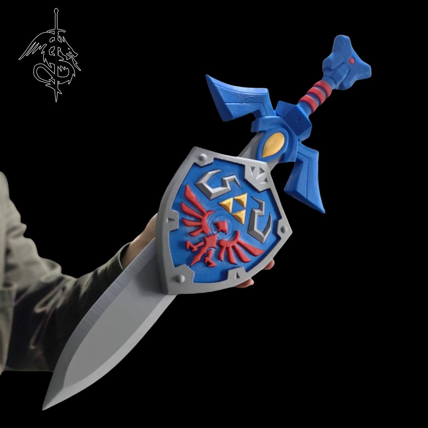 3D-Printed Link Master Sword & Hylian Shield Resin Replica